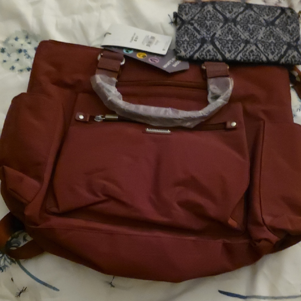 NWT Baggallini Burgundy Tote Bag